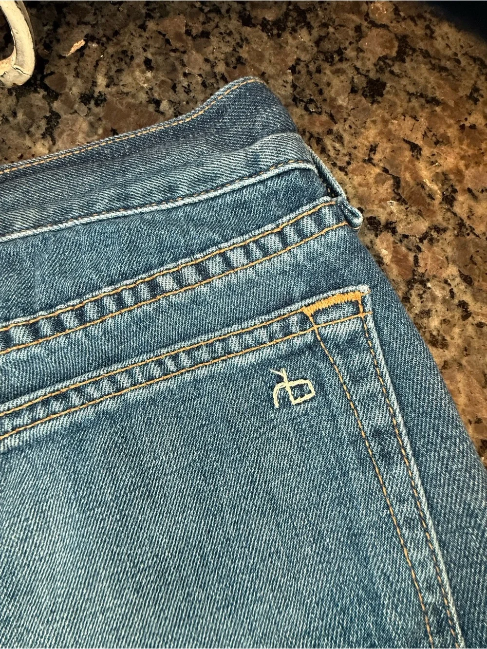 rag & bone/Woodstock JEAN Blue Denim Shorts 23 Mid Rise 3